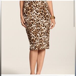 Merona leopard print work skirt